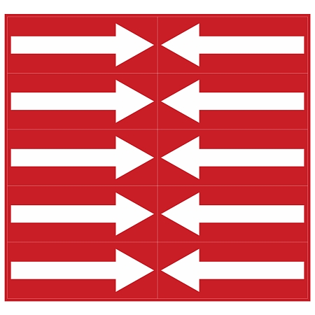 Arch se šipkami, červená/bílá